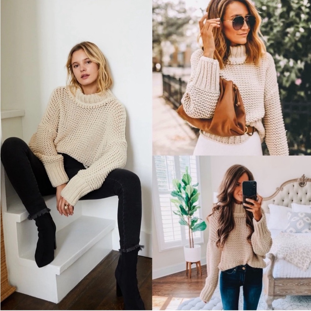 Cream Chunky Knit Sweater